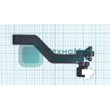 Шлейф разъема питания с аудио разъемом для Meizu Pro 6 белый