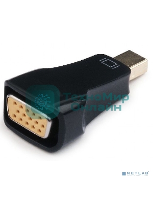Переходник miniDisplayPort - VGA, Cablexpert A-mDPM-VGAF-01, 20M/15F, черный, пакет