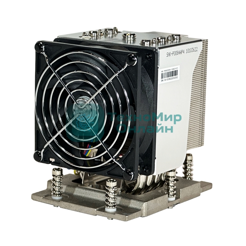 Радиатор для процессора Ablecom ACL-S42130 серебристый, 90 мм, алюминий/медь, 4380 об/мин, 46 дБ, 4 pin, 400 Вт, 124 мм