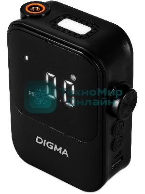 Автомобильный компрессор Digma QBK-120B черный, шланг 0.2м