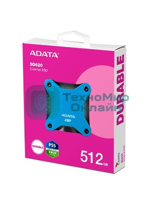 Внешний SSD A-DATA External SD620, 512Gb, USB 3.2, R/W -550/500 MB/s синий
