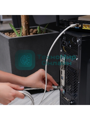 Пaтч-корд F/UTP Rexant, cat. 5e, RJ45-RJ45, экранированный, 24AWG, LSZH, серый, 3м