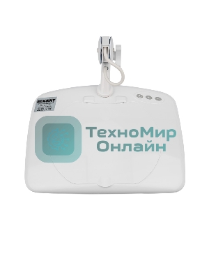 Лупа на струбцине Rexant, квадратная, 5D, с подсветкой 60 SMD LED, сенсорный регулятор яркости, белая