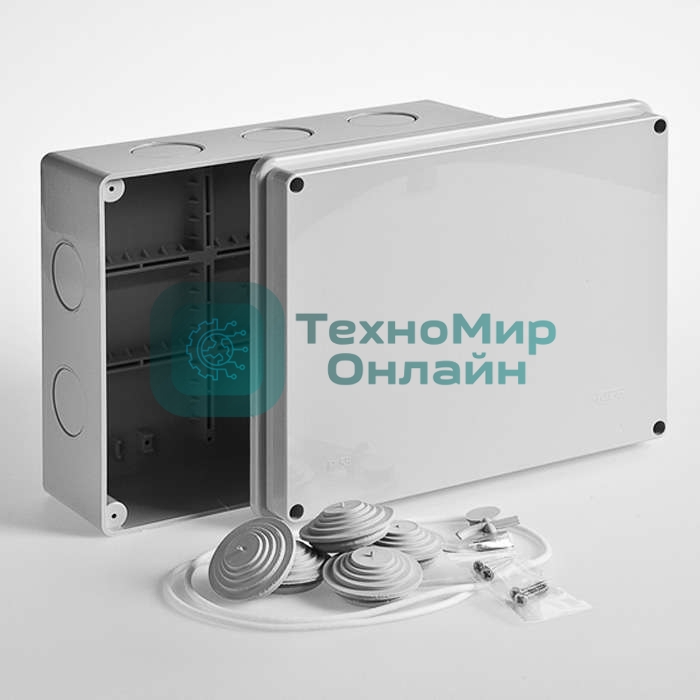 Коробка распределительная ОП 240х195х90 IP55 без герм. Рувинил 67066