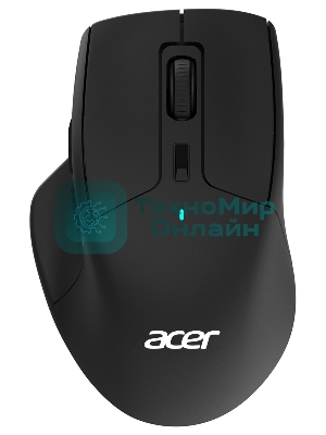 Мышь беспроводная Acer OMR170 черный, 1600 dpi, радиоканал, Bluetooth, USB, кнопки - 6