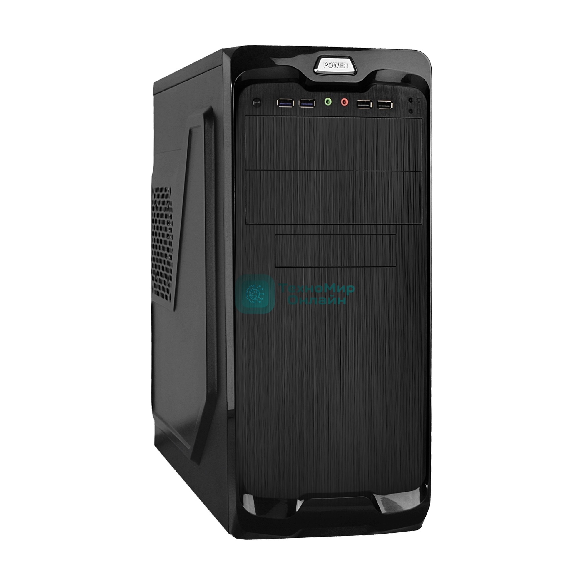 Компьютерный корпус Miditower ExeGate EX287030RUS UN-604-UN600 (ATX, БП UN600 с вент. 12см, 2*USB+2*USB 3.0, аудио, черный)