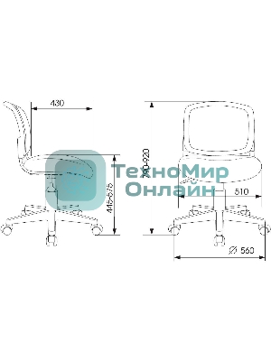 Кресло Бюрократ CH-W296NX TW-02 светло-серый, сетка, 120 кг