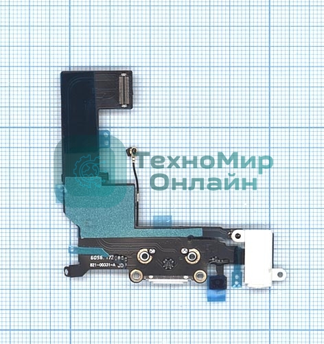 Шлейф разъема питания с аудио-разъемом для iPhone SE белый