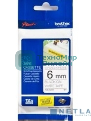 Наклейка ламинированная TZ-E211 (6 мм черн/бел, аналог TZ-211)