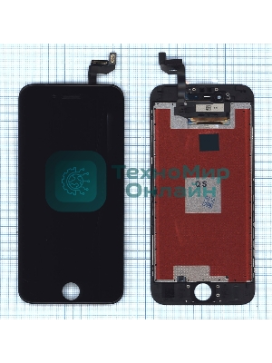 Дисплей Amperin для Apple iPhone 6S в сборе с тачскрином (IPS), черный