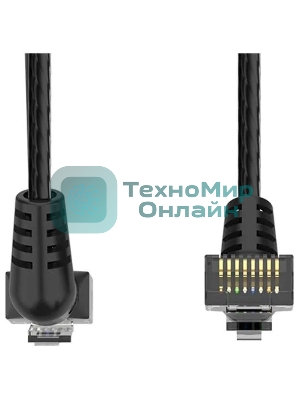 Патч-корд Vention прямой UTP cat.6a, RJ45 угол 90 - 3 м. черный