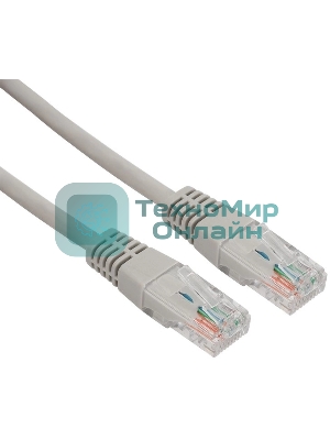 Пaтч-корд U/UTP Rexant, cat.5e, RJ45-RJ45, неэкранированный, LSZH серый, 1м