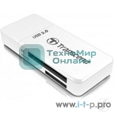 Кард-ридер Transcend RDF5/белый/microSDHC,microSDXC,SDHC,SDXC/USB 3.0/пластик