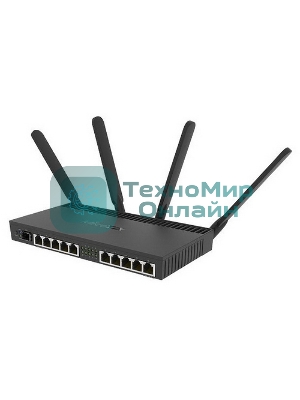 Маршрутизатор MIKROTIK RB4011iGS+5HacQ2HnD-IN 10x10/100/1000 LAN, 1 SFP+, 2,4Ghz/5Ghz, 802.11a/b/g/n/ac