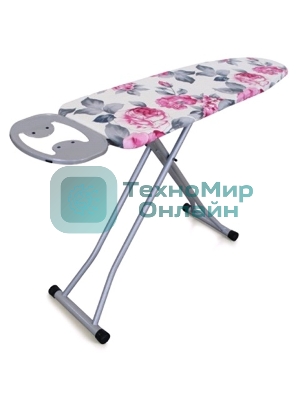 Доска гладильная DOGRULAR элона серый (Рабочая поверхность 120х38 см. Регулировка высоты 70-90 см. Моноблочная стальная столешница. Электростатич. порошковая покраска. Подставка под утюг с антипригарными силикон. вставками. Усиленная конструкция ног. Вес 6,43 кг.)