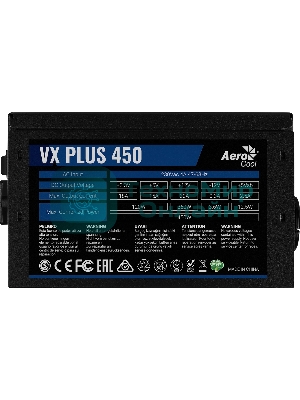 Блок питания Aerocool/Formula VX-450 PLUS, 450Вт, 120мм, черный