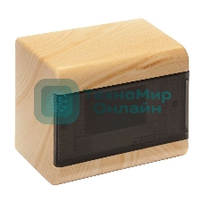 Щиток ОП Тусо 6мод. с прозрачной двер. 160х132х93мм IP40 сосна на светл. основе Рувинил 68026-27М