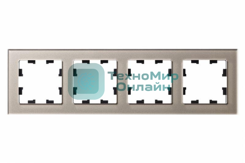 Рамка 4-м AtlasDesign Nature стекло шампань SchE ATN320504