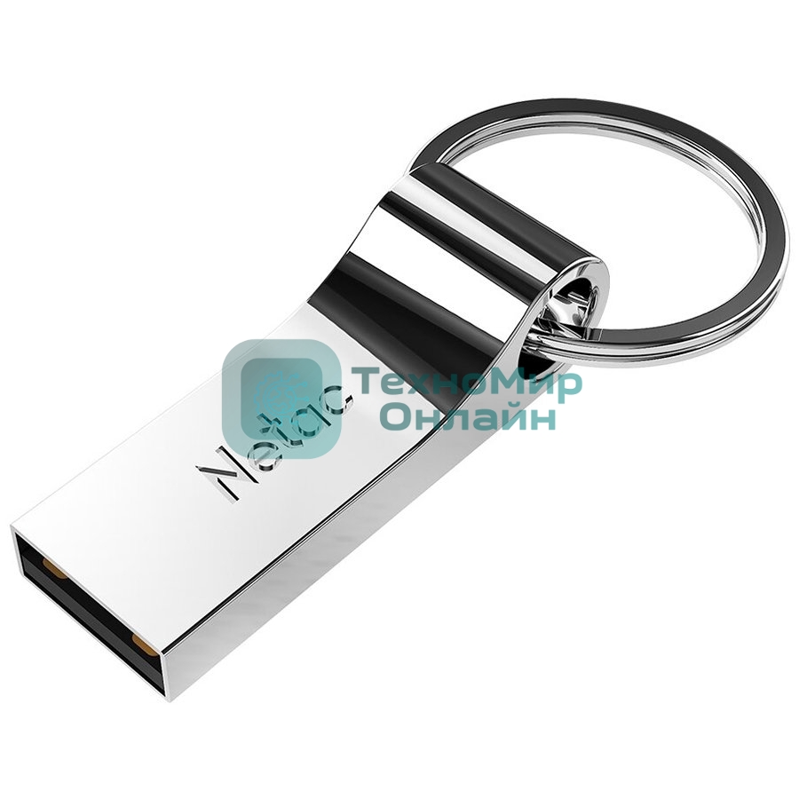 Флешка USB Netac U275 (NT03U275N-064G-20SL), 64Gb, USB 2.0, R/W 50/15, серебристый
