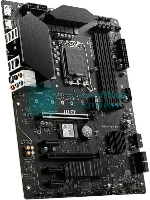 Материнская плата MSI PRO Z790-S WIFI, LGA 1700, ATX, 4xDDR5, 1xPCIe 5.0 x16, 4xM.2, 4xSATA, 1xHDMI, 1xDP, 2.5 Gigabit Ethernet, 7.1 аудио