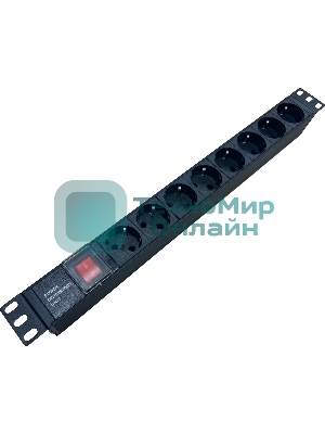 Блок распределения питания NTSS NTSS-PDU-DA1015 гор.размещ. 8x базовые 10A C14