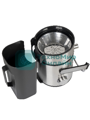 Соковыжималка Maunfeld MJE.1500S нержавеющая сталь, центробежная, 1500 Вт, 1100 мл, механическое