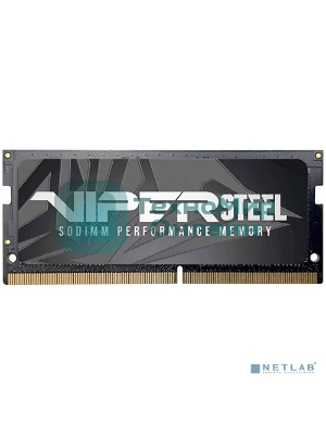 Оперативная память Patriot Viper Steel, DDR4, 8GB (1x8GB), 3200MHz, CL22, с радиатором, черный, SO-DIMM
