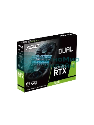 Видеокарта Asus DUAL-RTX 3050-O6G NVIDIA GeForce RTX 3050 6Gb 96bit GDDR6 PCI-E 4.0 1507/14000 DVIx1 HDMIx1 DPx1 HDCP Ret