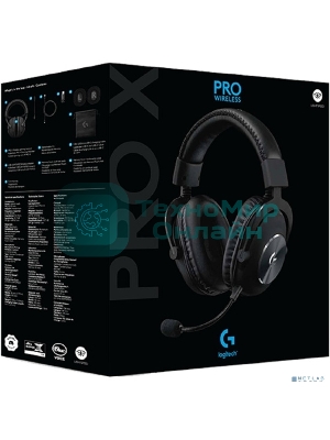 Гарнитура беспроводная/проводная Logitech Headset PRO X LIGHTSPEED Wireless Gaming черный