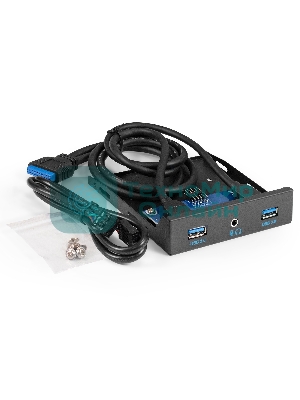 Планка USB на переднюю панель ExeGate U3H-627S, 3,5