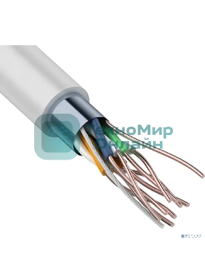 Кабель витая пара Rexant F/UTP, cat.5e, ZH нг(А)-HF, 4PR, 24AWG, INDOOR, SOLID, серый, 305м