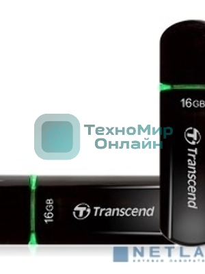 Флешка USB Transcend Jetflash 600 (TS16GJF600), 16Gb, USB 2.0, R/W 30/15, черный/зеленый