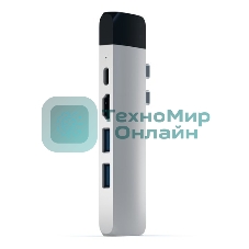 USB-концентратор Satechi Aluminum Pro Hub with Ethernet для 2016/2017 MacBook Pro 13” и 15”, серебряный.