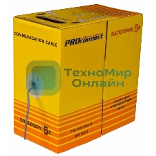Кабель витая пара PROconnect FTP 2PR 24AWG, CCA, cat.5e, бухта 305 м