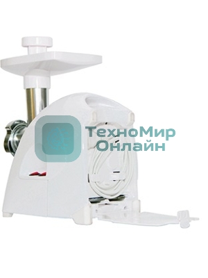 Мясорубка электрическая Аксион М42.01 белый, 1700 Вт, 2.0 кг/мин, реверс, защита от перегрузки, насадки - 4
