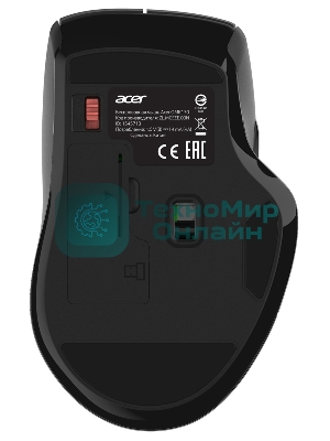 Мышь беспроводная Acer OMR170 черный, 1600 dpi, радиоканал, Bluetooth, USB, кнопки - 6