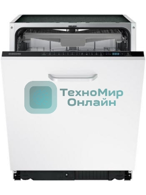 Встраиваемая посудомоечная машина Samsung DW60M6050BB/WT, ширина 60 см, 14 комплектов посуды, сенсорное управление, 7 программ, аква-стоп, датчик протечки