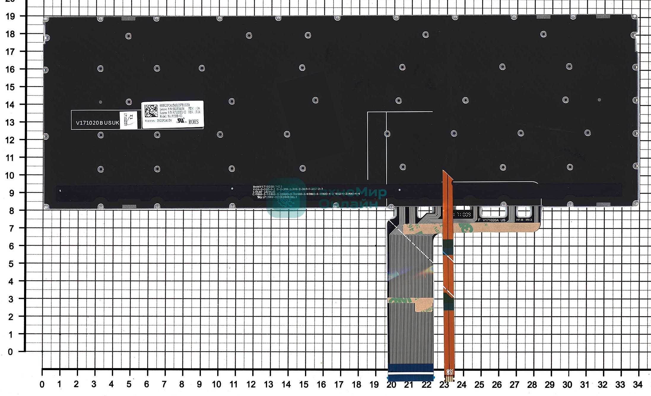 Клавиатура для ноутбука Lenovo ThinkBook 15-IIL 15-IML черная с подсветкой