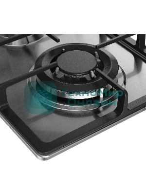 Варочная панель Monsher MSG 33 Acier, газ, High-Tech, 29 см, автоматический электроподжиг, газ-контроль, форсунки под сжиженый газ, SABAF конфорки, чугунные решетки, нержавеющая сталь