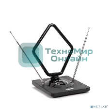 Антенна комнатная DVB-T2 и ДМВ+МВ активная Сигнал SAI-975 усы 1м кабель 3м, с регулятором