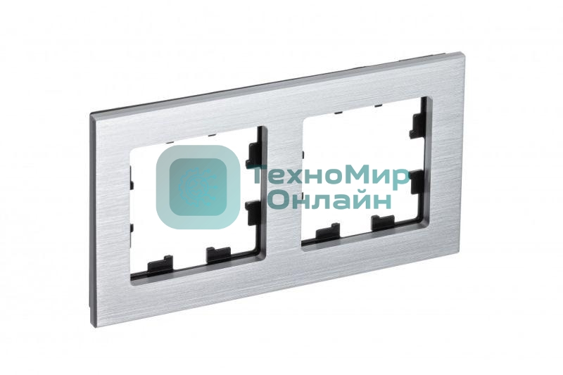 Рамка 2-м AtlasDesign Nature металл серебр. SchE ATN312102