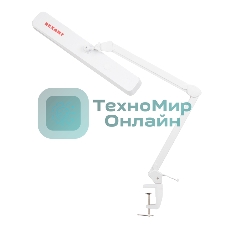 Лампа настольная бестеневая на струбцине Rexant ECO light, 324 SMD LED с диммером, теплый/холодный цвет свечения, белая