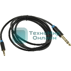 Кабель Vention аудио Jack 6,5 мм M/3,5 M - 1,5 м BABBG
