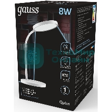 Светильник Gauss GT5031 настольный на подставке белый 8Вт