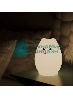 Ночник Gauss NN303 кошка белый