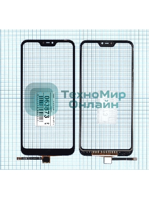 Сенсорное стекло (тачскрин) для Xiaomi Redmi 6 Pro/Mi A2 Lite, черное