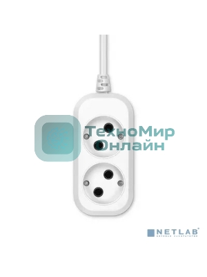 Сетевой удлинитель Buro BU-PSL2.5/W 5м (2 розетки) белый (пакет ПЭ)