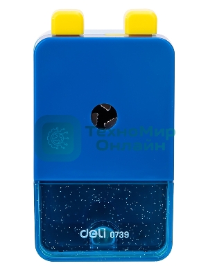 Точилка для карандашей механическая Deli E0739, 1 отверстие, пластик, ассорти