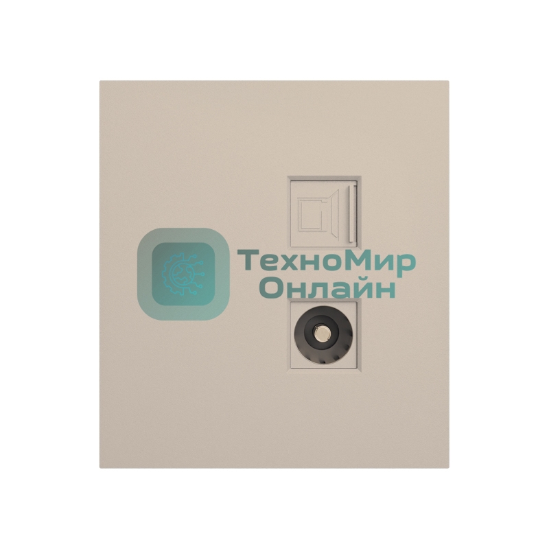 Розетка KRANZ STRONG компьютерная RJ45 кат6 + TV с/у шелк