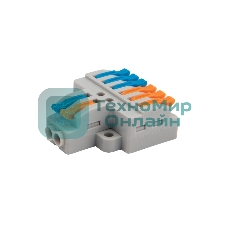 Клемма соединительная Rexant многоразовая быстрозажимная разветвительная, с монтажной площадкой (2х3) (50 шт./уп.)